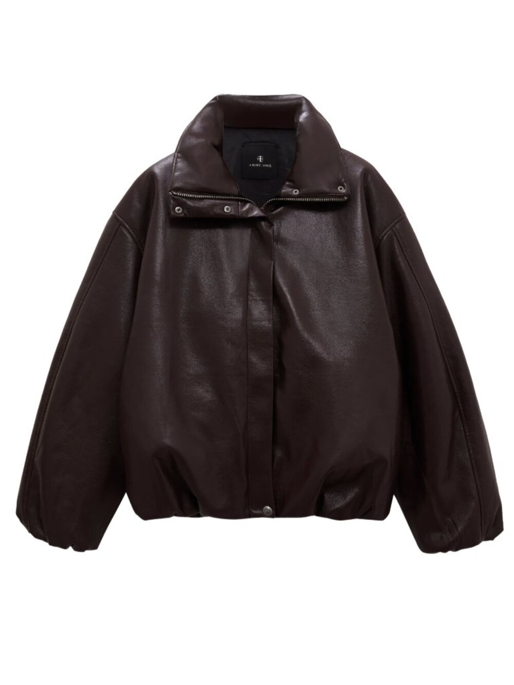 ANINE BING Cyrus Recycled Leather Jacket Size Small - Picture 2 of 6